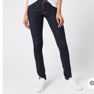 NWT Nudie Jeans Skinny Lin, Rinse Deep Indigo Wash